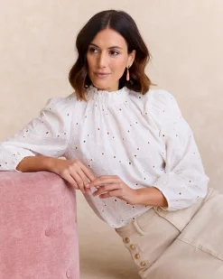 Blouse brodée Francesca