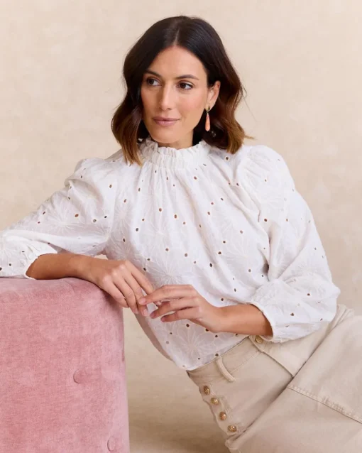 Blouse brodée Francesca