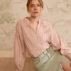 Blouse rayée Linda en lurex