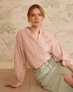 Blouse rayée Linda en lurex