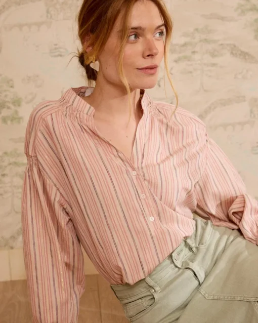 Blouse rayée Linda en lurex