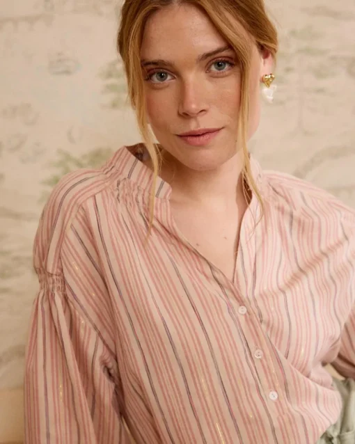 Blouse rayée Linda en lurex