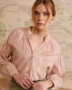 Blouse rayée Linda en lurex