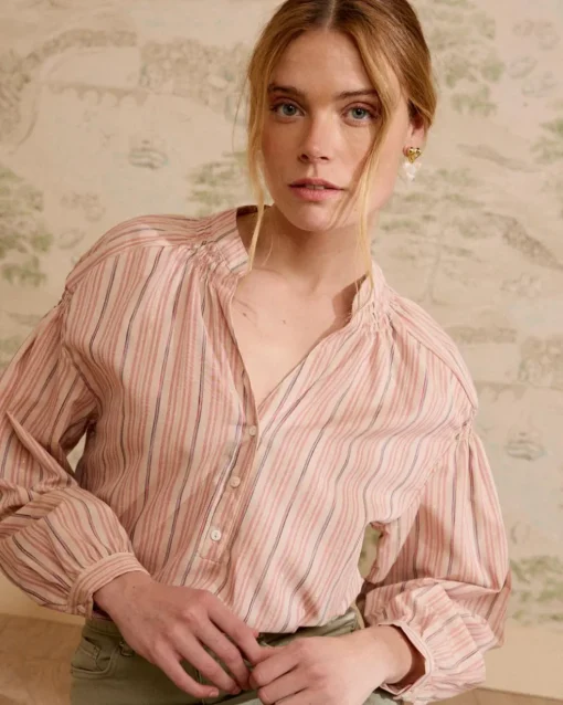 Blouse rayée Linda en lurex
