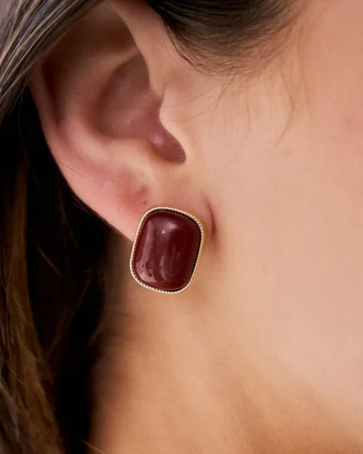 Boucle d’oreille carrée Pami