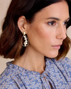 Boucle d’oreille Civita Flower Teardrop