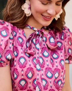 Boucles d’oreilles en pierre d’hibiscus