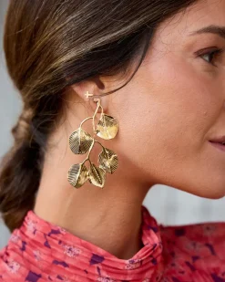Boucles d’oreilles feuille de brise