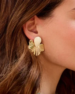 Boucles d’oreilles feuille de séléné