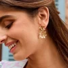 Boucles d’oreilles fleur de rose