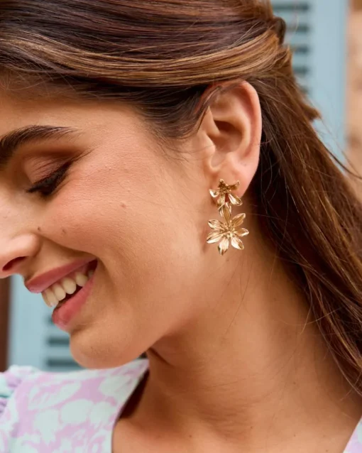Boucles d’oreilles fleur de rose