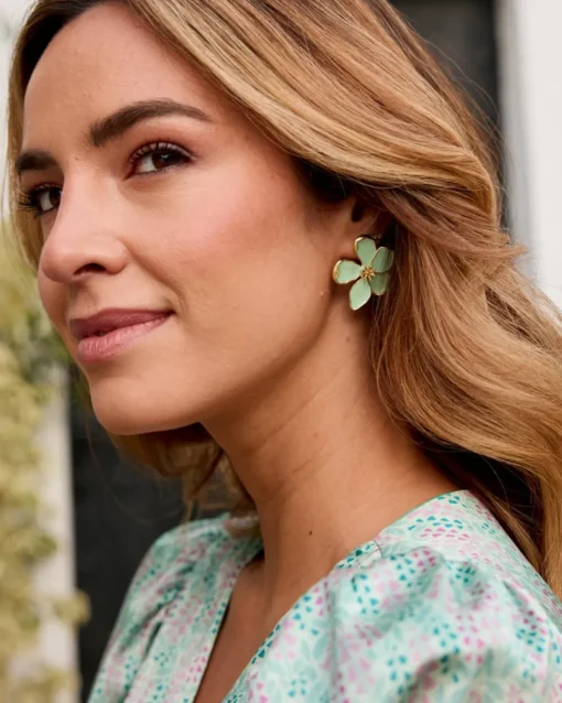 Boucles d’oreilles fleur de menthe
