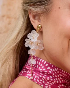 Boucles d’oreilles longues fleurs