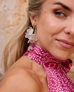 Boucles d’oreilles longues fleurs