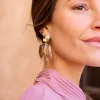 Boucles d’oreilles pierre lavande