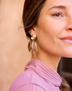 Boucles d’oreilles pierre lavande