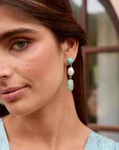 Boucles d’oreilles pierres de mimosa