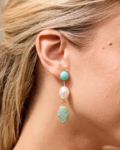 Boucles d’oreilles pierres de mimosa