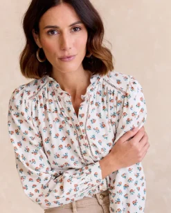 Chemise Fleur Écrue