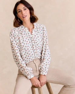 Chemise Fleur Écrue