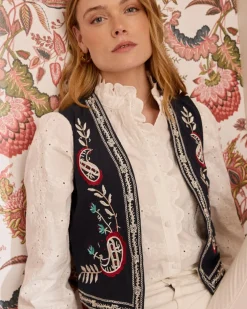 Gilet brodé Abelina