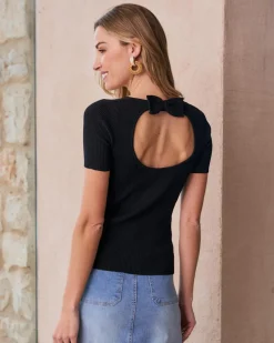 Haut en maille Luci Bow