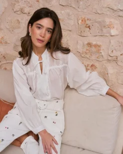 Lucinda Encolure Chemise Brodée