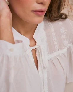 Lucinda Encolure Chemise Brodée
