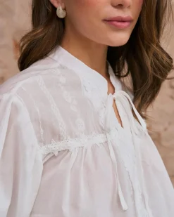 Lucinda Encolure Chemise Brodée