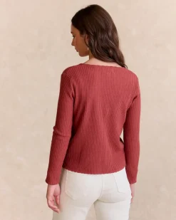 Pull en tricot marron