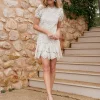 Robe courte ajourée Ornella