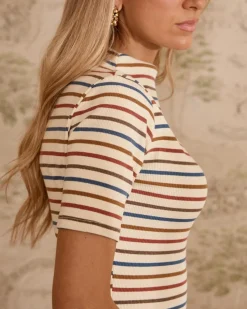 Robe en maille rayée Mirena