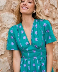 Robe longue brodée Rainelle