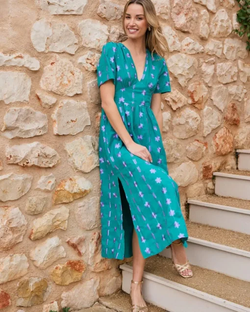 Robe longue brodée Rainelle