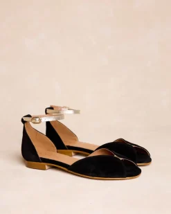 Sandale plate noire
