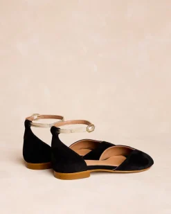 Sandale plate noire