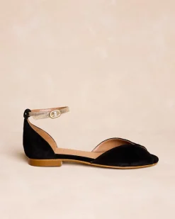 Sandale plate noire