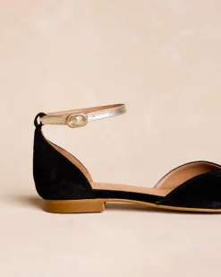 Sandale plate noire