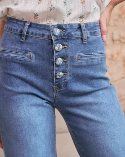 Thea Button Jeans
